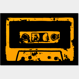 Orange Cassette Tape Posters and Art